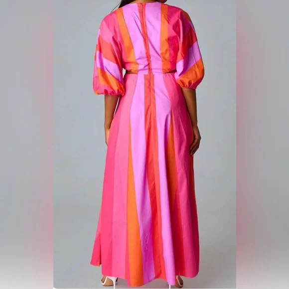 Buddy Love Pink and Orange Maxi Dress - Picture 3 of 5